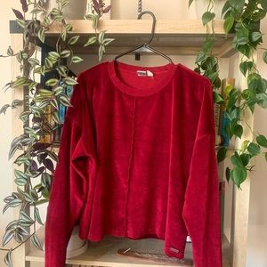 ROXY velvet red shirt